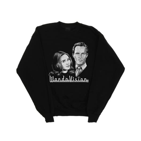 Marvel Mens WandaVision Mono Stars Sweatshirt