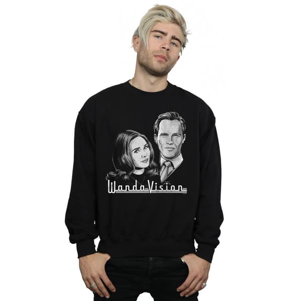 Marvel Mens WandaVision Mono Stars Sweatshirt