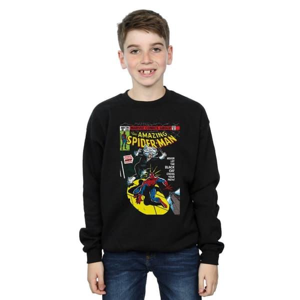 Marvel Boys Spider-Man Black Cat Cover Sweatshirt