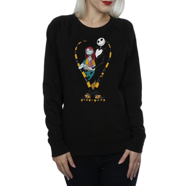 Disney Dam/Tjej Nightmare Before Christmas Jack And Sally Love Sweatshirt