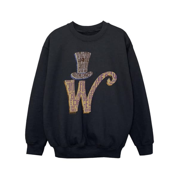 Willy Wonka Girls W Logo Hat Sweatshirt