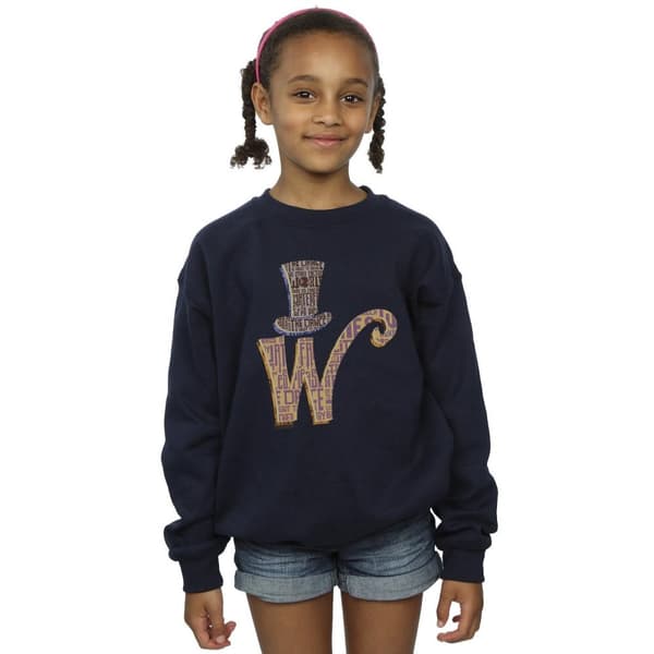 Willy Wonka Girls W Logo Hat Sweatshirt