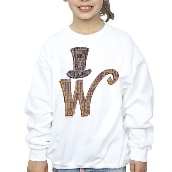 Willy Wonka Girls W Logo Hat Sweatshirt