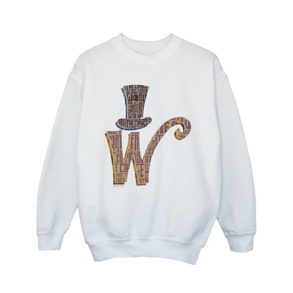 Willy Wonka Girls W Logo Hat Sweatshirt