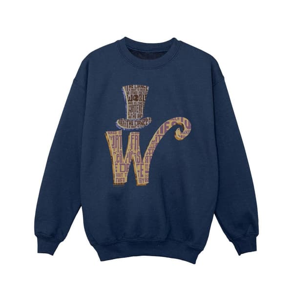 Willy Wonka Girls W Logo Hat Sweatshirt