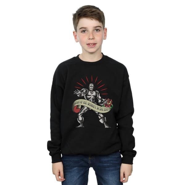Marvel Boys Iron Man The End Tattoo Sweatshirt