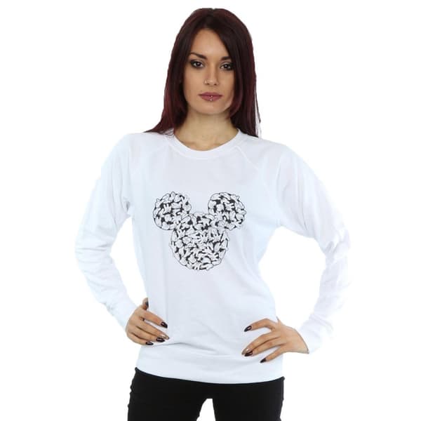 Disney Dam/Tjej Musse Pigg - Sweatshirt med huvud och händer