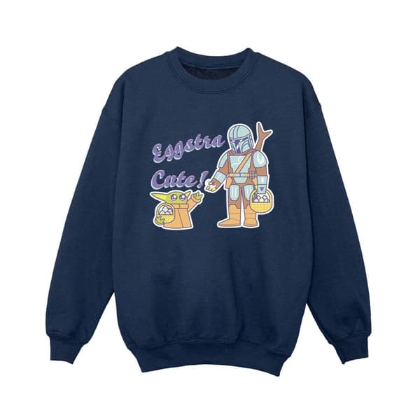 Star Wars Boys The Mandalorian Eggstra Cute Grogu Sweatshirt
