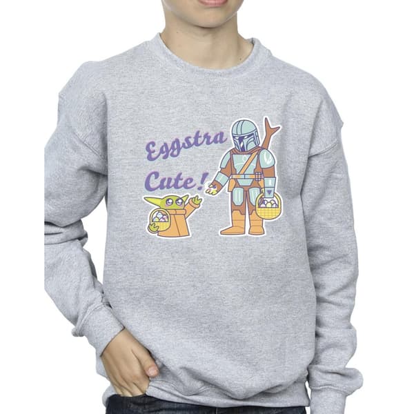 Star Wars Boys The Mandalorian Eggstra Cute Grogu Sweatshirt