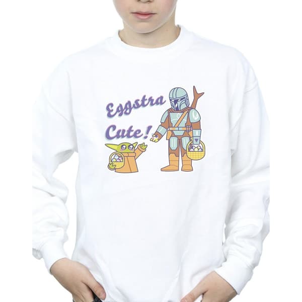 Star Wars Boys The Mandalorian Eggstra Cute Grogu Sweatshirt