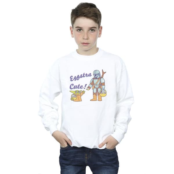 Star Wars Boys The Mandalorian Eggstra Cute Grogu Sweatshirt