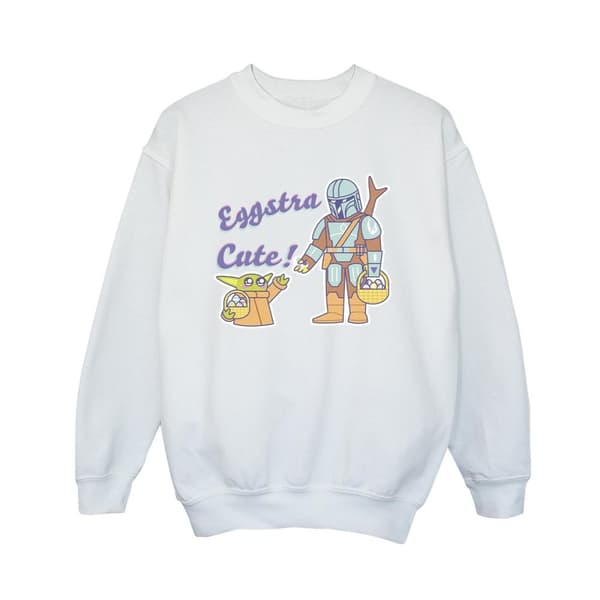 Star Wars Boys The Mandalorian Eggstra Cute Grogu Sweatshirt