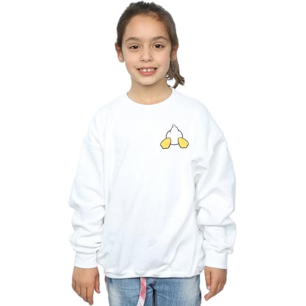 Disney Donald Duck Sweatshirt med brösttryck på baksidan för flickor
