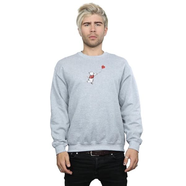 Disney Mens Winnie The Pooh Balloon Sweatshirt