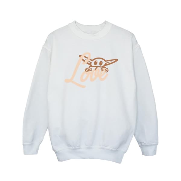 Star Wars Girls Grogu Love Sweatshirt White 3-4 Years