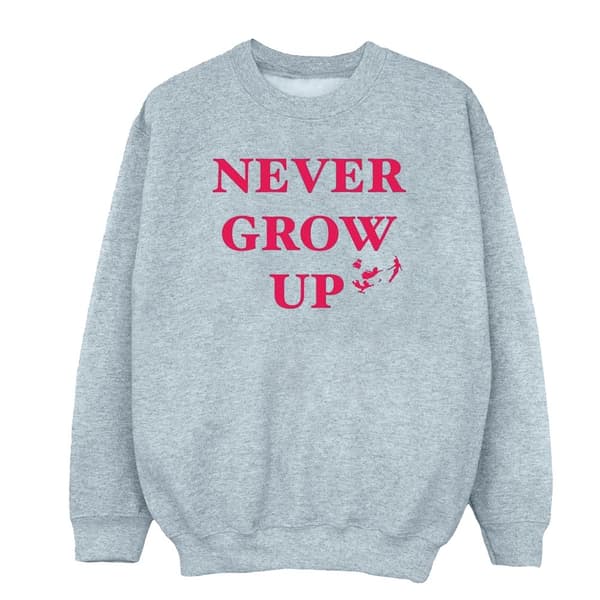 Disney Mens Peter Pan Never Grow Up Sweatshirt