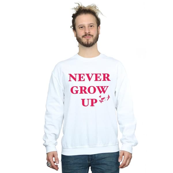 Disney Mens Peter Pan Never Grow Up Sweatshirt