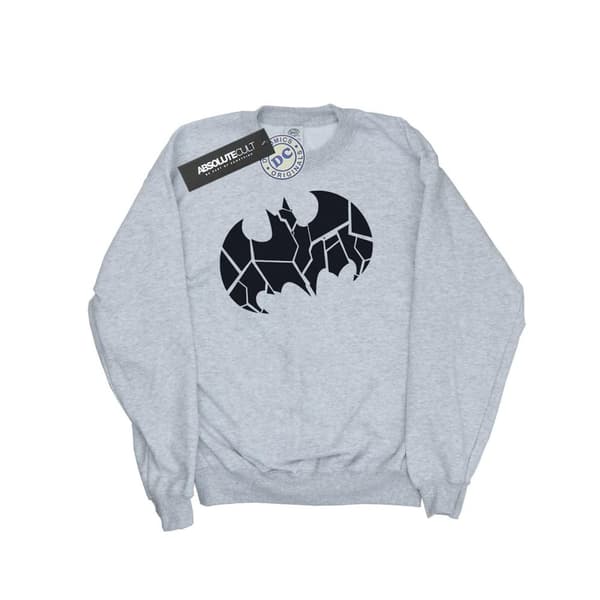DC Comics Womens/Ladies Batman One Colour Shield Sweatshirt Heather Grey S