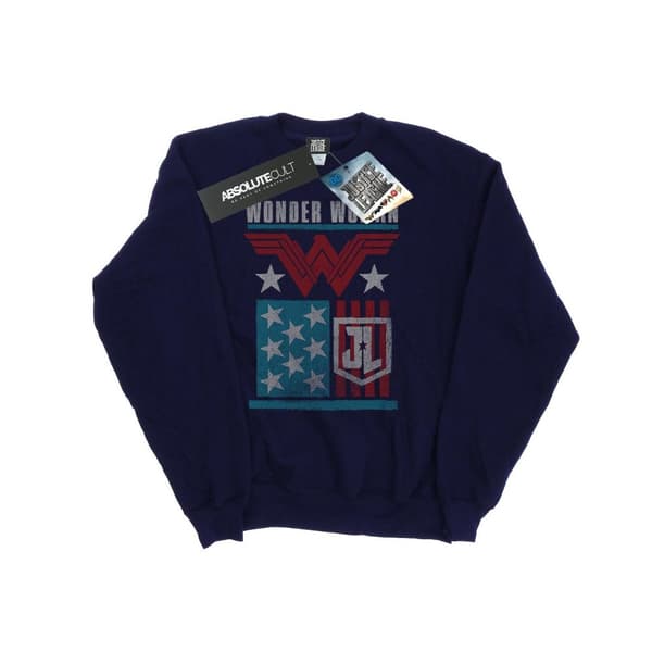 DC Comics Dam/Tjej Justice League Movie Wonder Woman Flag Sweatshirt