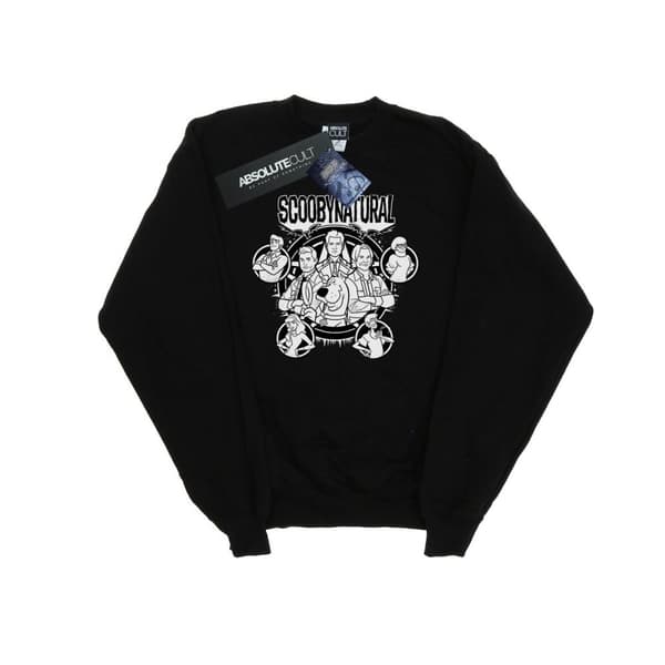 Scoobynatural Sweatshirt med monokroma tecken för flickor Black 7-8 Years