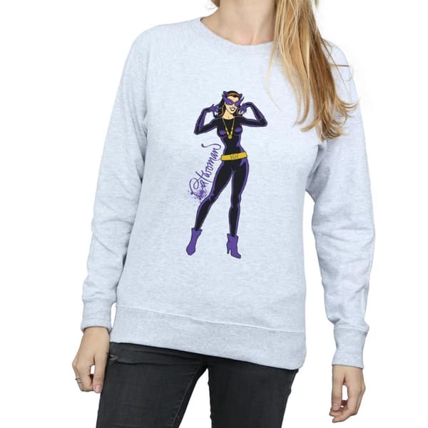 DC Comics Dam/kvinnor Catwoman Happy Pose - Sweatshirt