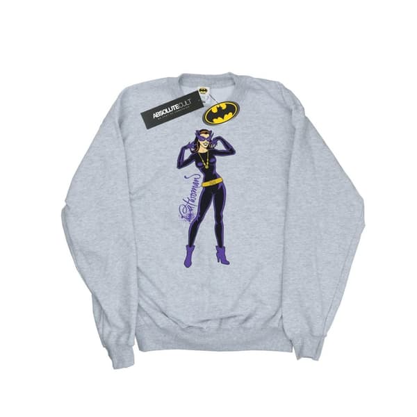 DC Comics Dam/kvinnor Catwoman Happy Pose - Sweatshirt