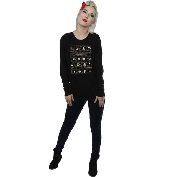 Disney Womens/Ladies Nightmare Before Christmas Festive Icons Sweatshirt