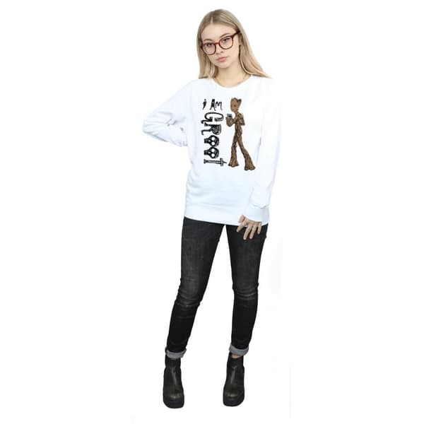 Marvel Dam/Tjej Avengers Infinity War I Am Teenage Groot Sweatshirt