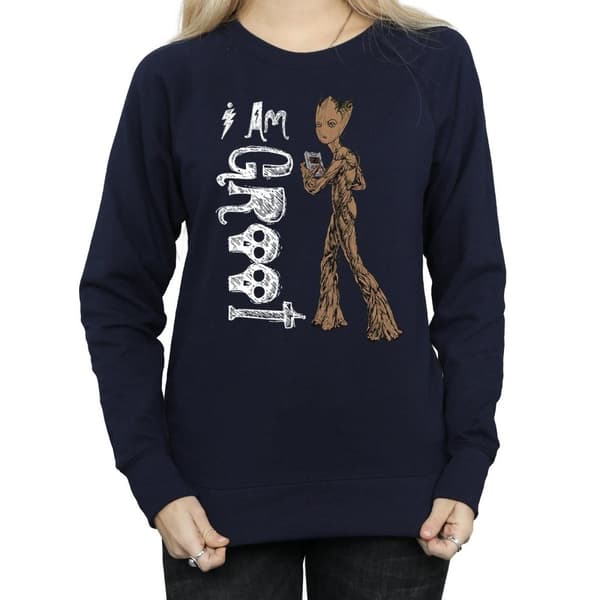 Marvel Womens/Ladies Avengers Infinity War I Am Teenage Groot Sweatshirt