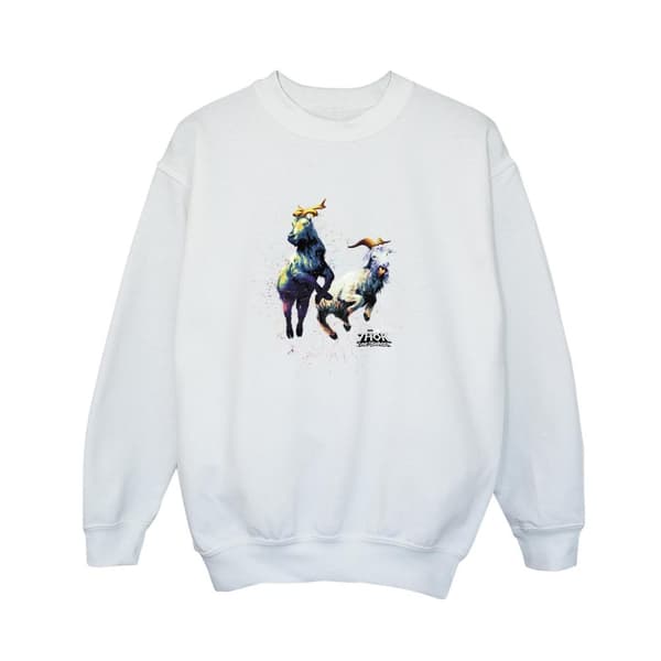 Marvel Pojkar Thor Love And Thunder Toothgnasher Flames Sweatshirt