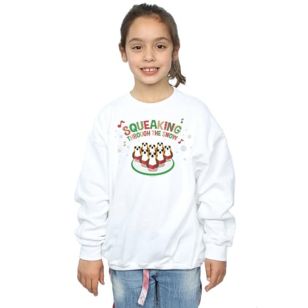 Star Wars Girls The Last Jedi Porgs Squeaking Through The Snow Sweatshirt