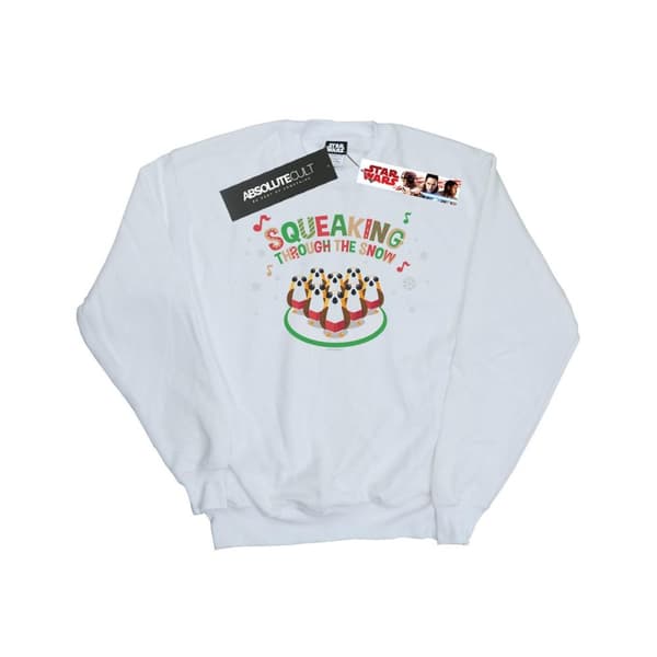 Star Wars Girls The Last Jedi Porgs Squeaking Through The Snow Sweatshirt