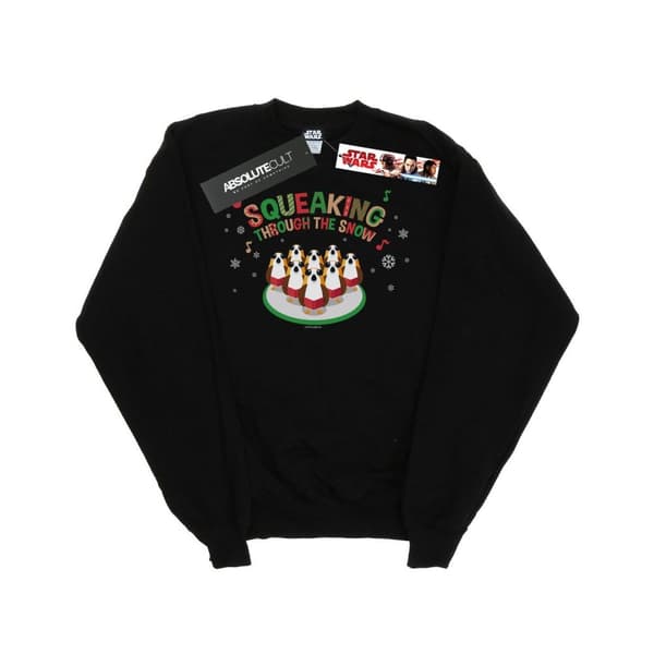 Star Wars Girls The Last Jedi Porgs Squeaking Through The Snow Sweatshirt