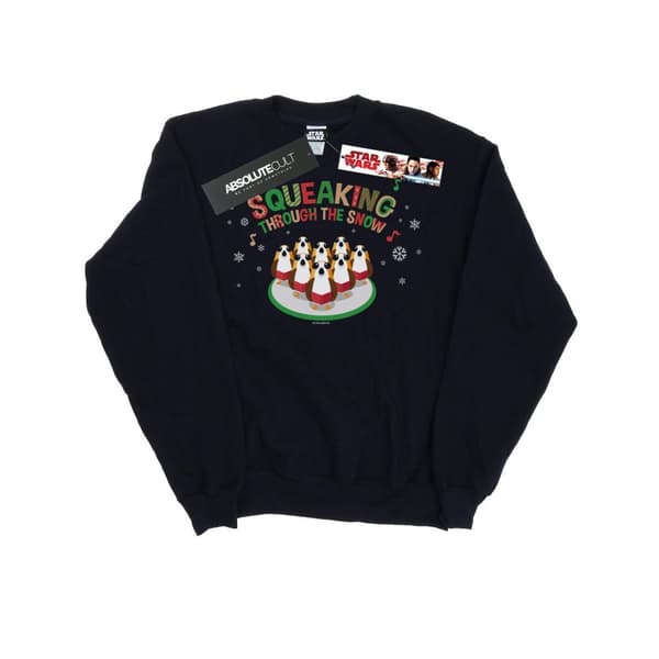 Star Wars Girls The Last Jedi Porgs Squeaking Through The Snow Sweatshirt