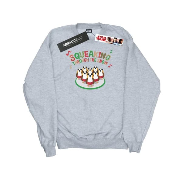 Star Wars Girls The Last Jedi Porgs Squeaking Through The Snow Sweatshirt