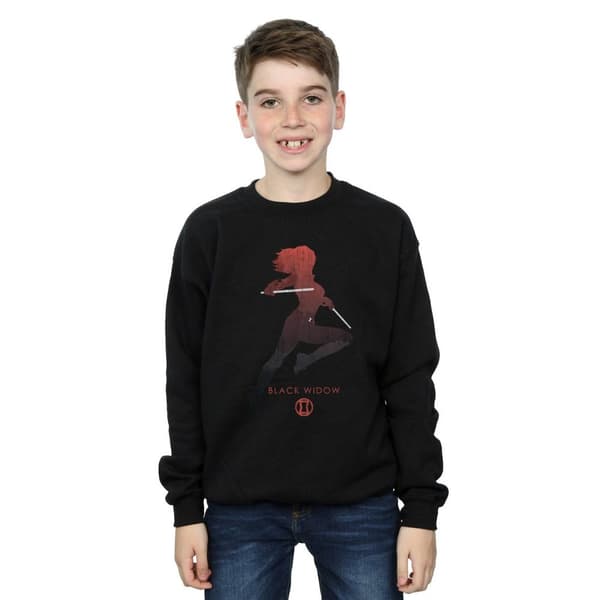 Marvel Boys Black Widow Silhouette Sweatshirt