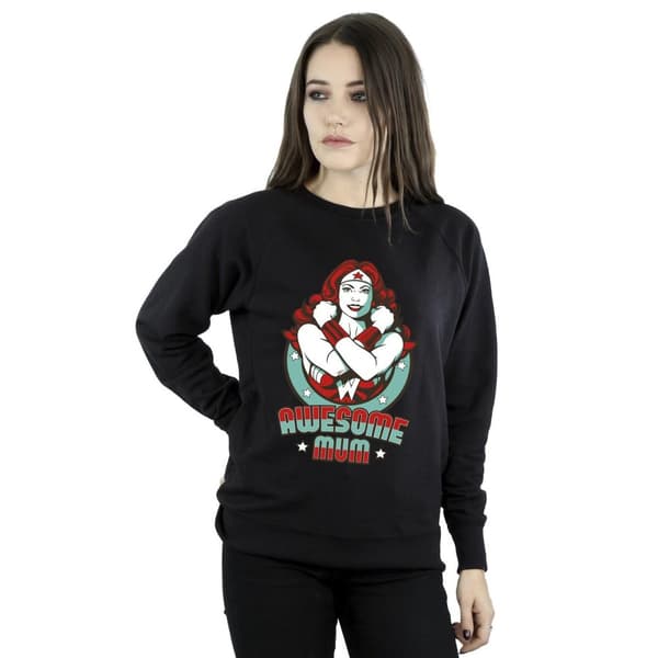 DC Comics Womens/Ladies Wonder Woman Wonderful Mum Sweatshirt