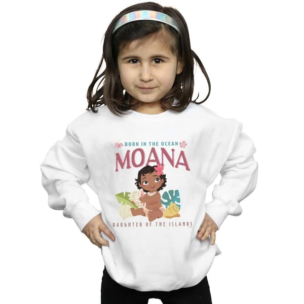 Disney Girls Moana Born In The Ocean Sweatshirt