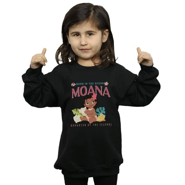 Disney Girls Moana Born In The Ocean Sweatshirt