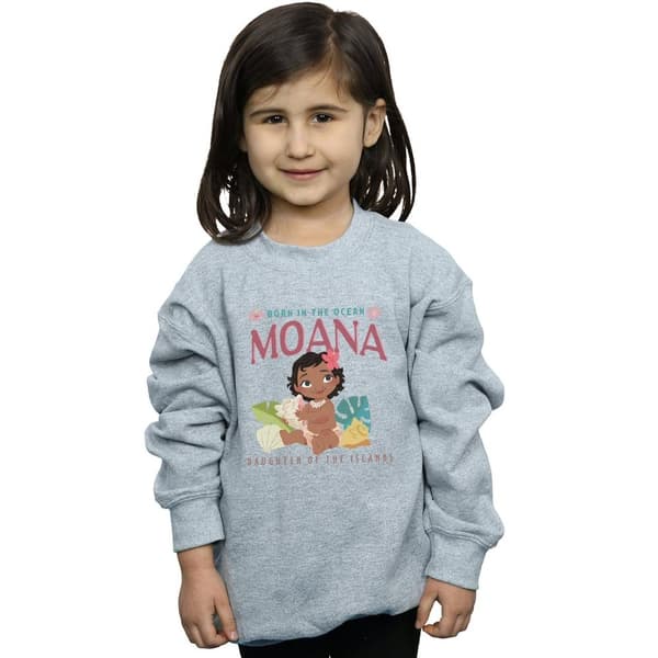 Disney Girls Moana Born In The Ocean Sweatshirt