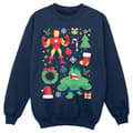 Miniatyrbillede 1 af 3: Marvel Boys Iron Man And Hulk Christmas Day Sweatshirt
