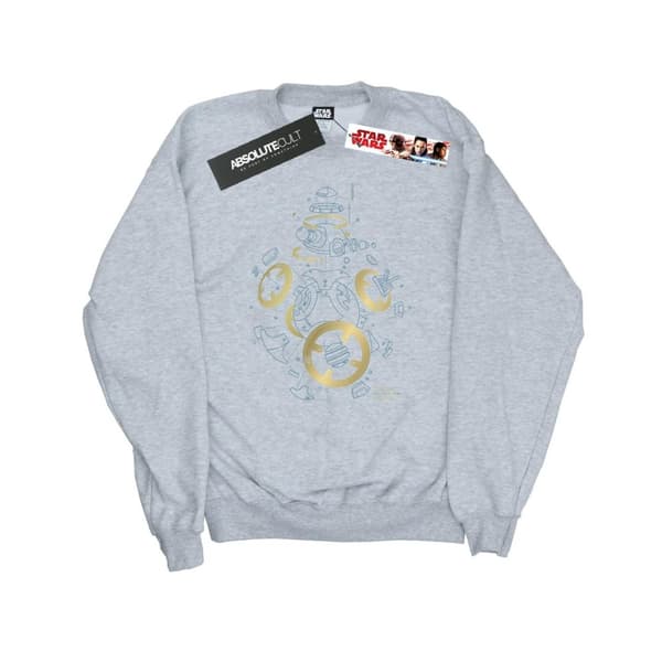 Star Wars Den siste jedi BB-8 - dekonstruerad tröja, herr Sports Grey XL