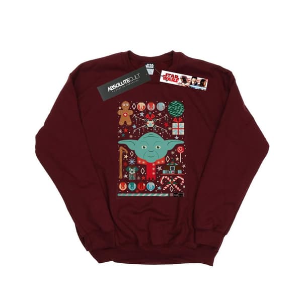 Star Wars Mens Yoda Christmas Sweatshirt