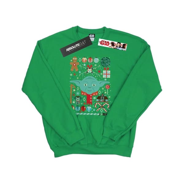 Star Wars Mens Yoda Christmas Sweatshirt