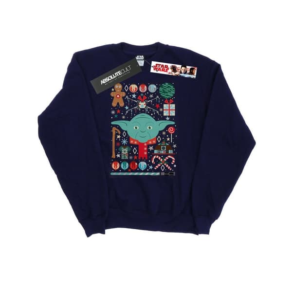 Star Wars Mens Yoda Christmas Sweatshirt