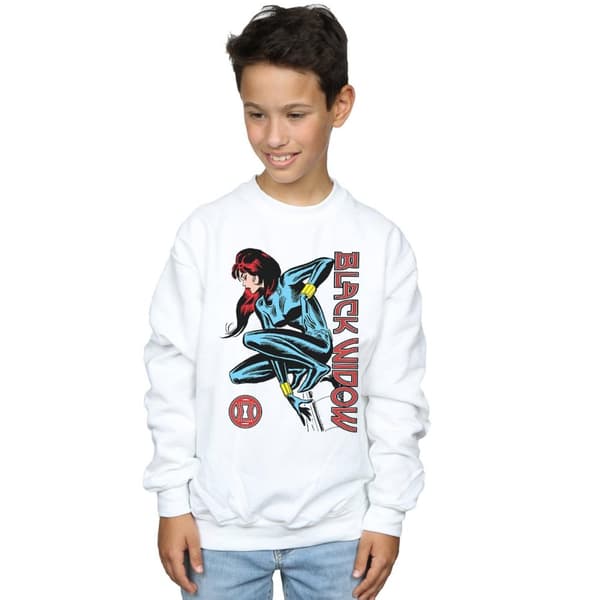 Marvel Boys Black Widow In Action Sweatshirt