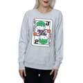 Miniatyrbillede 3 af 5: DC Comics Womens/Ladies Chibi Joker Playing Card Sweatshirt