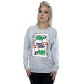 Miniatyrbillede 2 af 5: DC Comics Womens/Ladies Chibi Joker Playing Card Sweatshirt