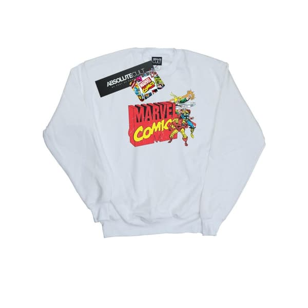 Marvel Comics Womens/Ladies Vintage Logo Blast Sweatshirt