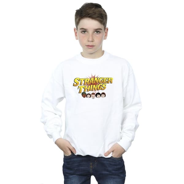 Netflix Pojkar Stranger Things Comic Heads Sweatshirt